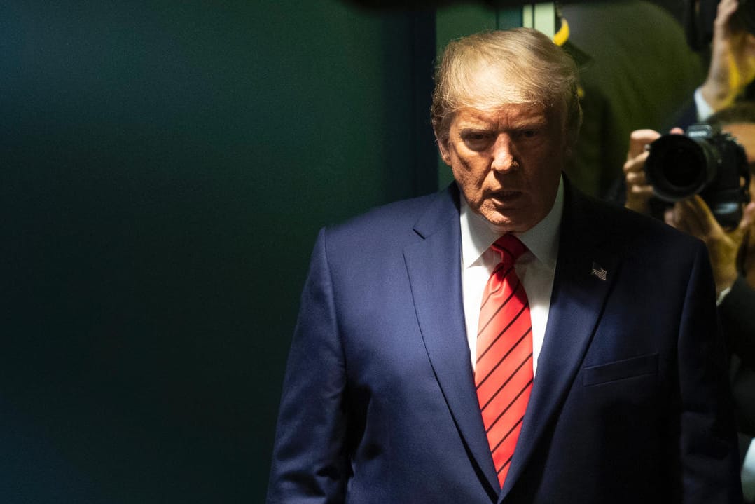 Donald Trump vor seiner Rede im UN-Hauptquartier: Der US-Präsident bekräftigte in New York seinen "America First"-Kurs.