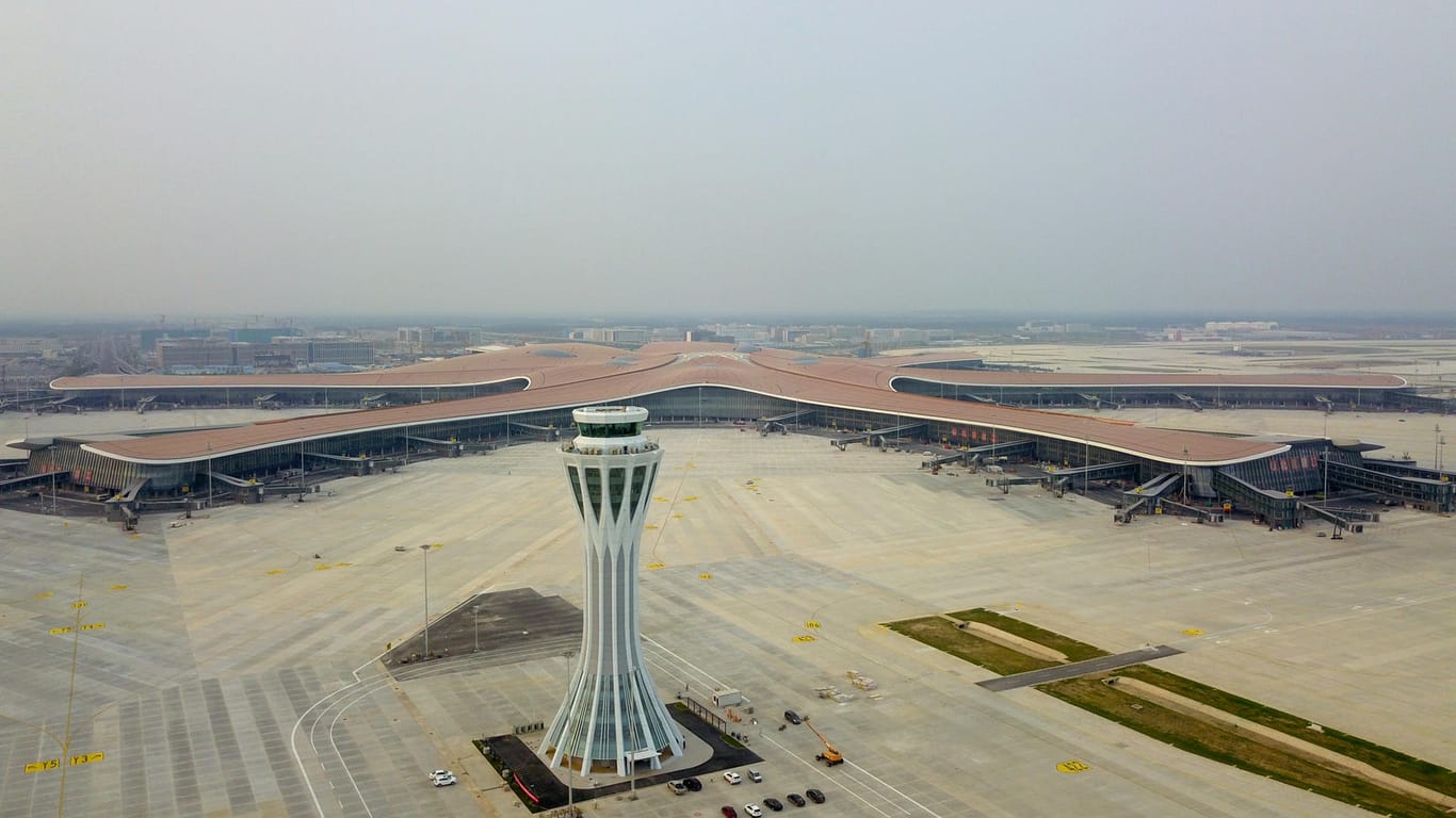 Der neue Pekinger Flughafen wird auch Seestern genannt.