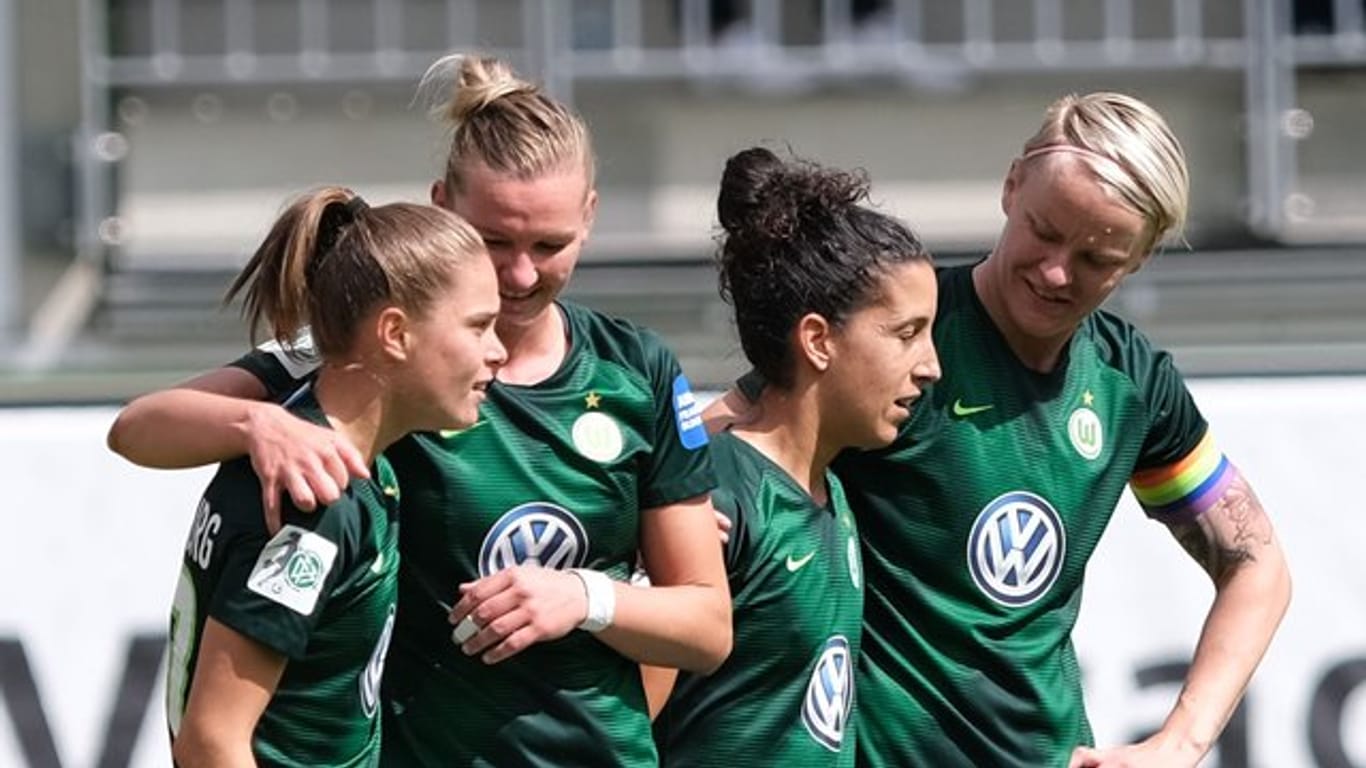Haben mit einem klaren Sieg über Mitrovica das Achtelfinale der Champions League erreicht: Die Frauen des VfL Wolfsburg.