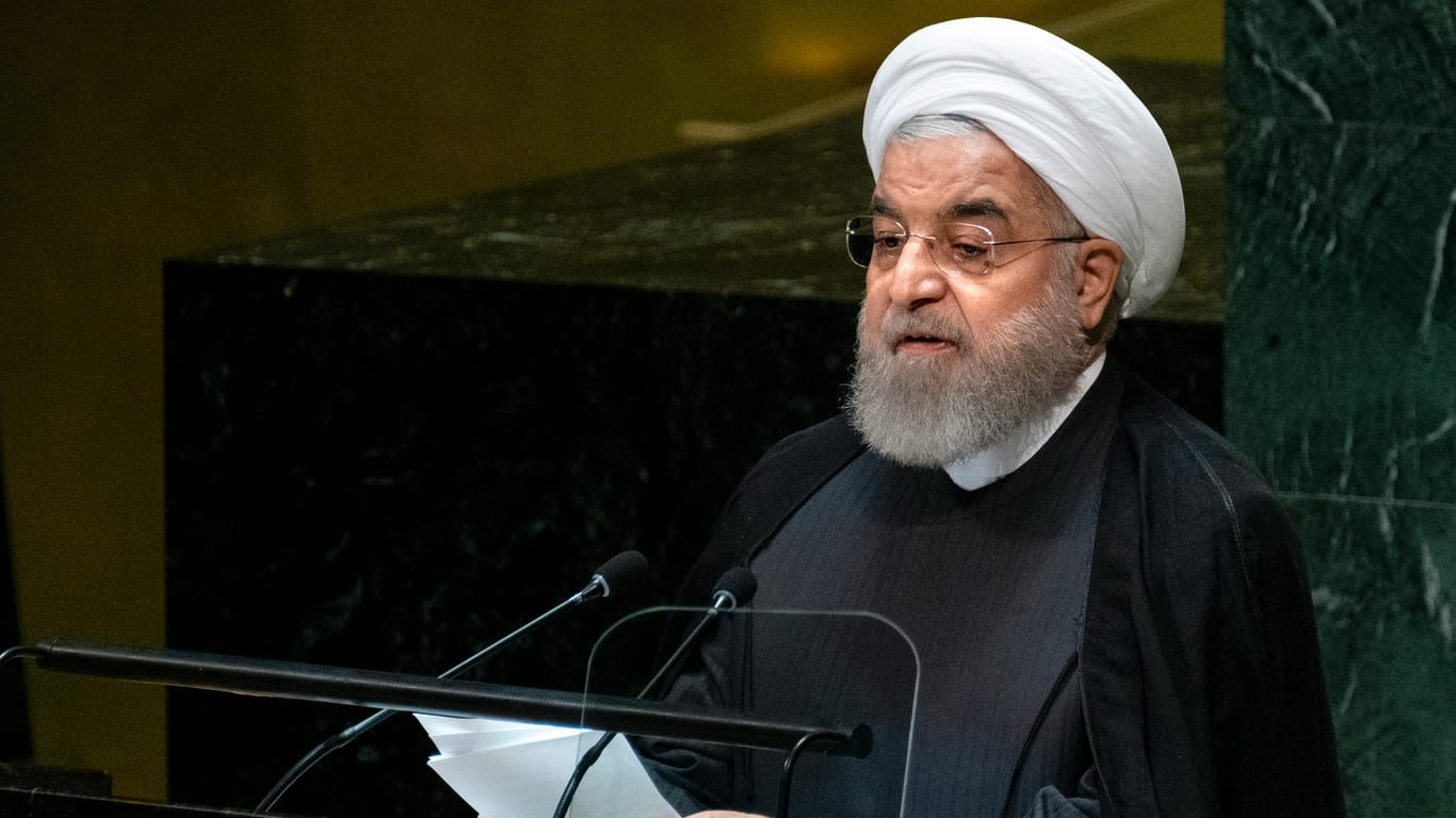 Hassan Ruhani: Der Präsident des Irans, spricht vor der 74. Sitzung der Generalversammlung der Vereinten Nationen.