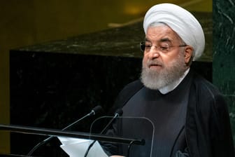 Hassan Ruhani: Der Präsident des Irans, spricht vor der 74. Sitzung der Generalversammlung der Vereinten Nationen.