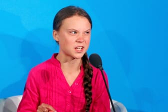 Greta Thunberg bei ihrer UN-Rede: Nun hat sie auf Twitter eine Botschaft an ihrer Kritiker verfasst.