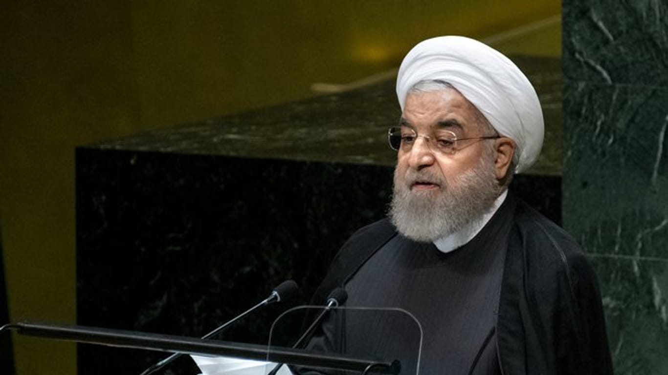 Irans Präsident Ruhani spricht vor der UN-Vollversammlung in New York.