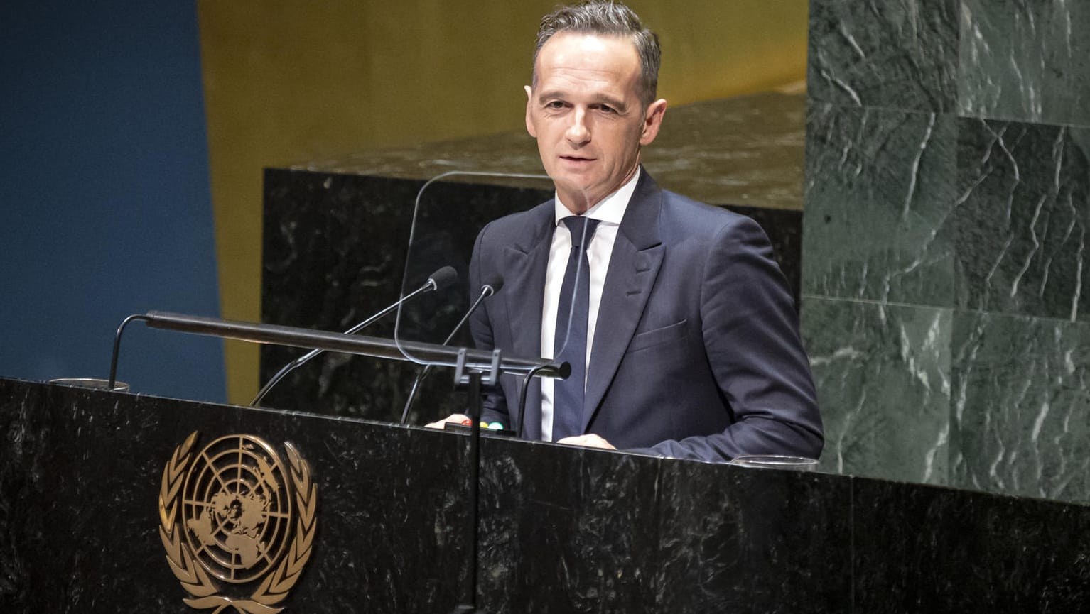 Bundesaußenminister Heiko Maas vor den Vereinten Nationen: Der SPD-Politiker wirbt für eine stärkere internationale Zusammenarbeit. Bundesaußenminister Heiko Maas vor den Vereinten Nationen: Der SPD-Politiker wirbt für eine stärkere internationale Zusammenarbeit.