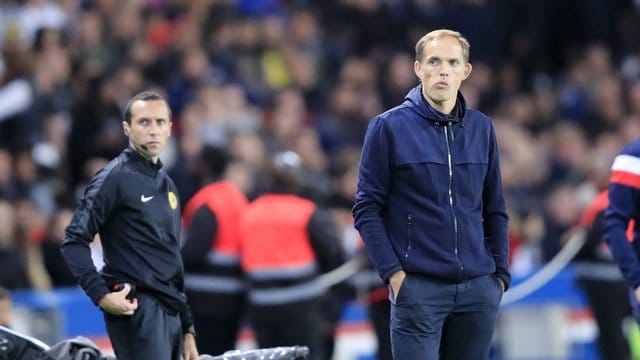 Nicht zufrieden mit der Leistung seines Teams: PSG-Coach Thomas Tuchel. Nicht zufrieden mit der Leistung seines Teams: PSG-Coach Thomas Tuchel.