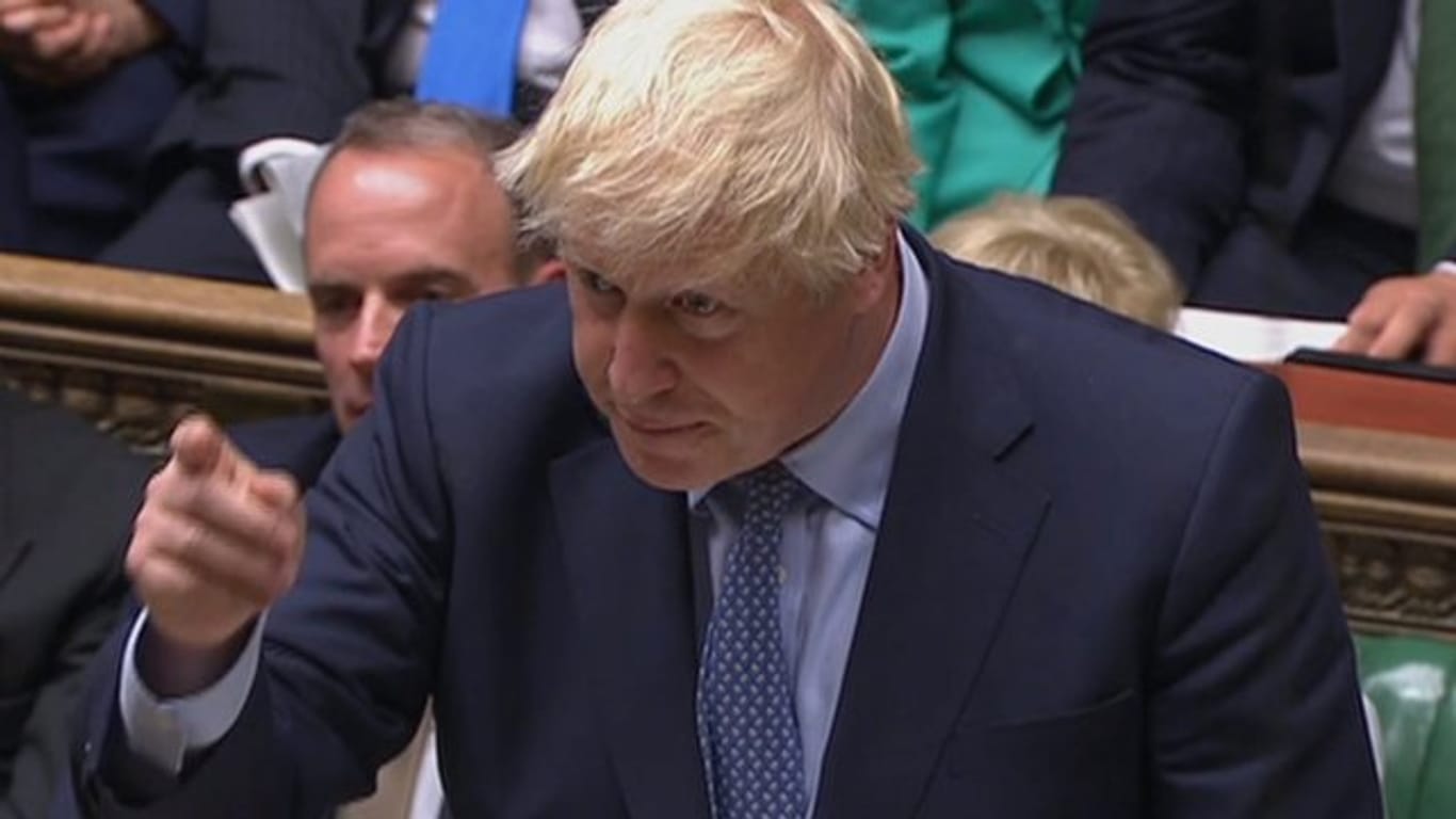 Boris Johnson bei seinem ersten Auftritt im Unterhaus nach der Aufhebung der Zwangspause.