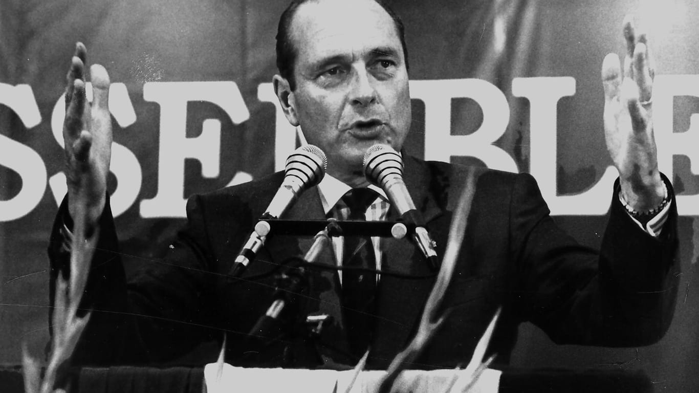 Der französische Premierminister Jacques Chirac im Jahr 1986: Der Politiker starb nun im Alter von 86 Jahren.