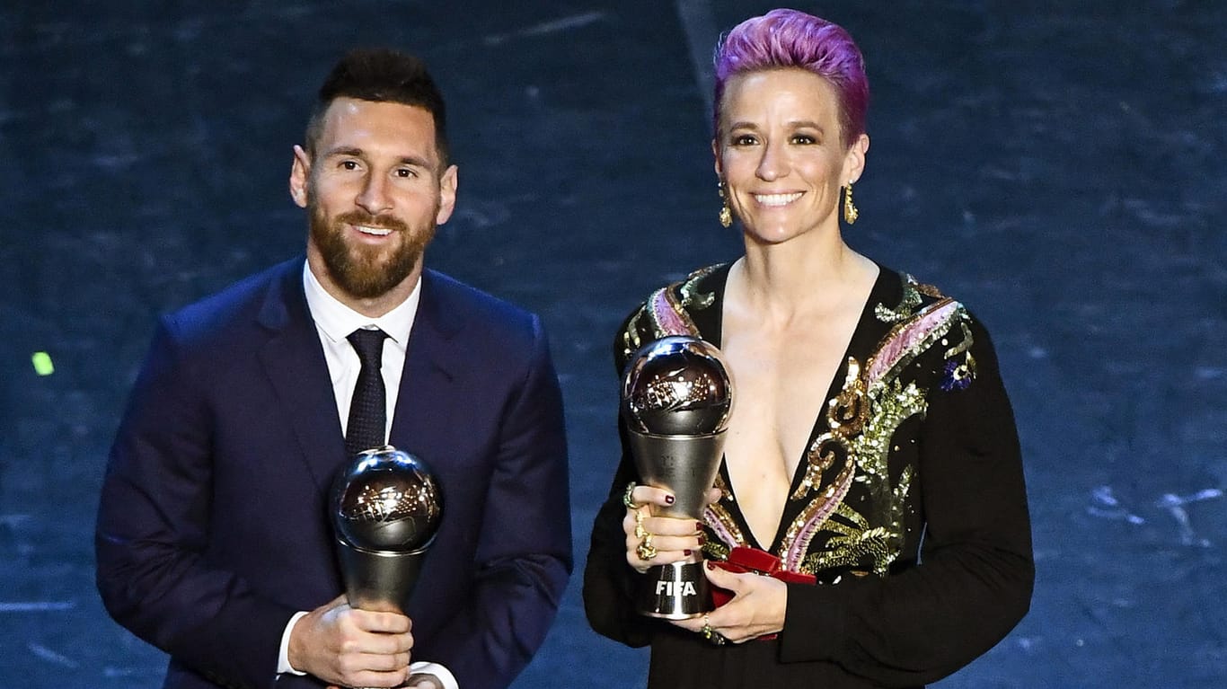 Lionel Messi und Megan Rapinoe: Sie erhielten die Einzelpreise bei der Weltfußballerwahl.