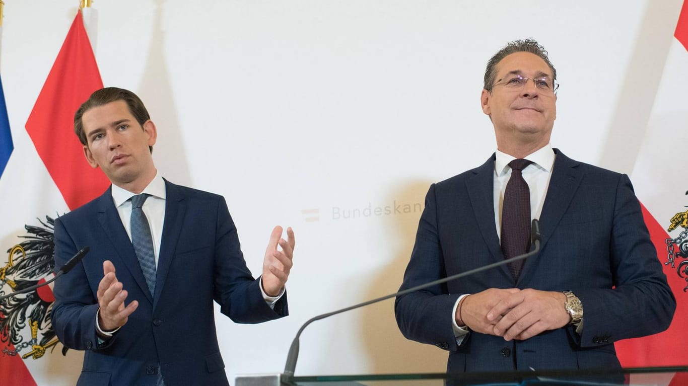 Der damalige Bundeskanzler Sebastian Kurz und Ex-Vizekanzler Heinz-Christian Strache: Nach der Ibiza-Affäre ist die schwarz-blaue Regierung aufgelöst worden.