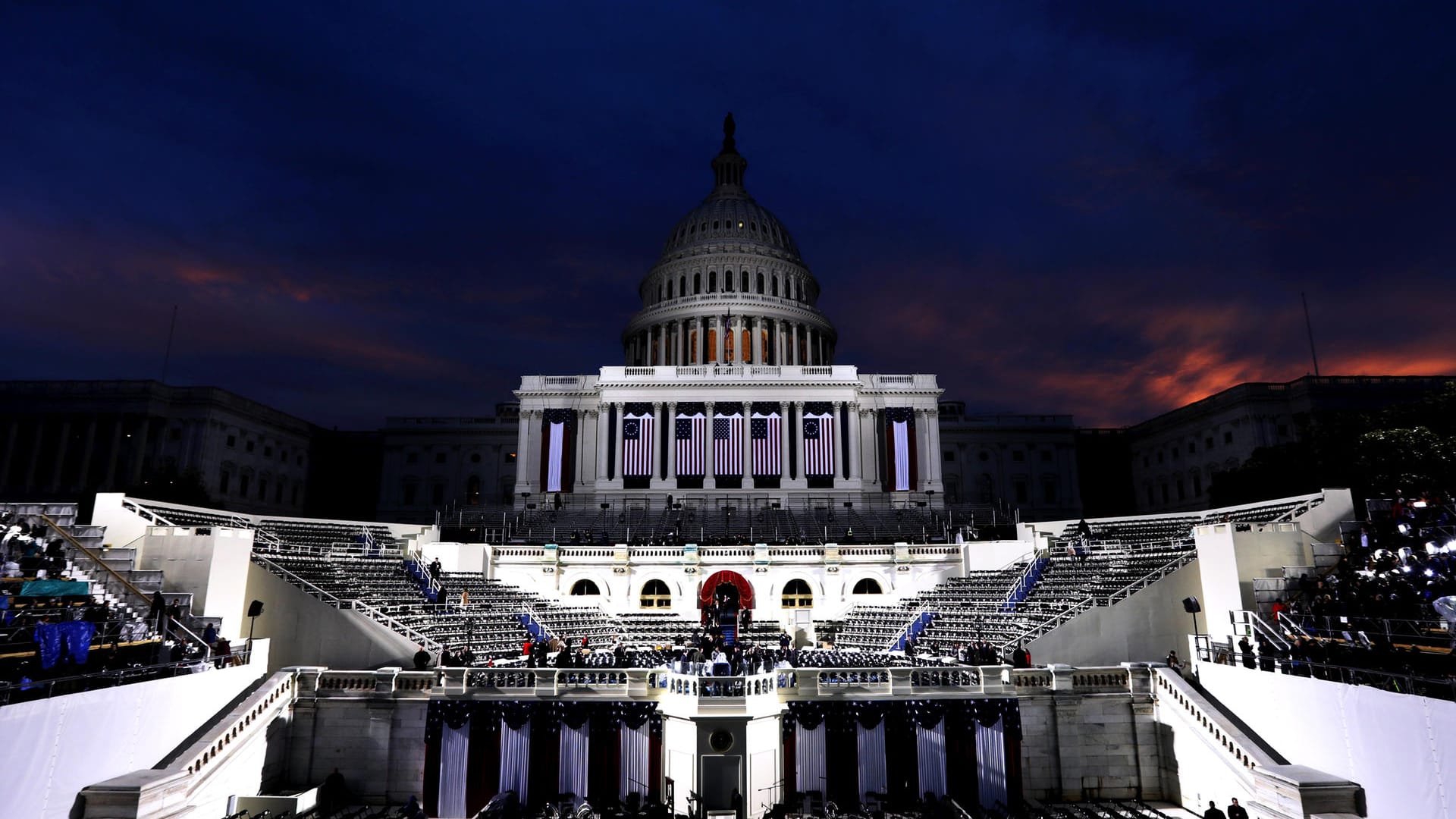 Die Bühne der Vereidigung vor dem Kapitol im Januar 2017: "Washington steht ein langer Herbst bevor."