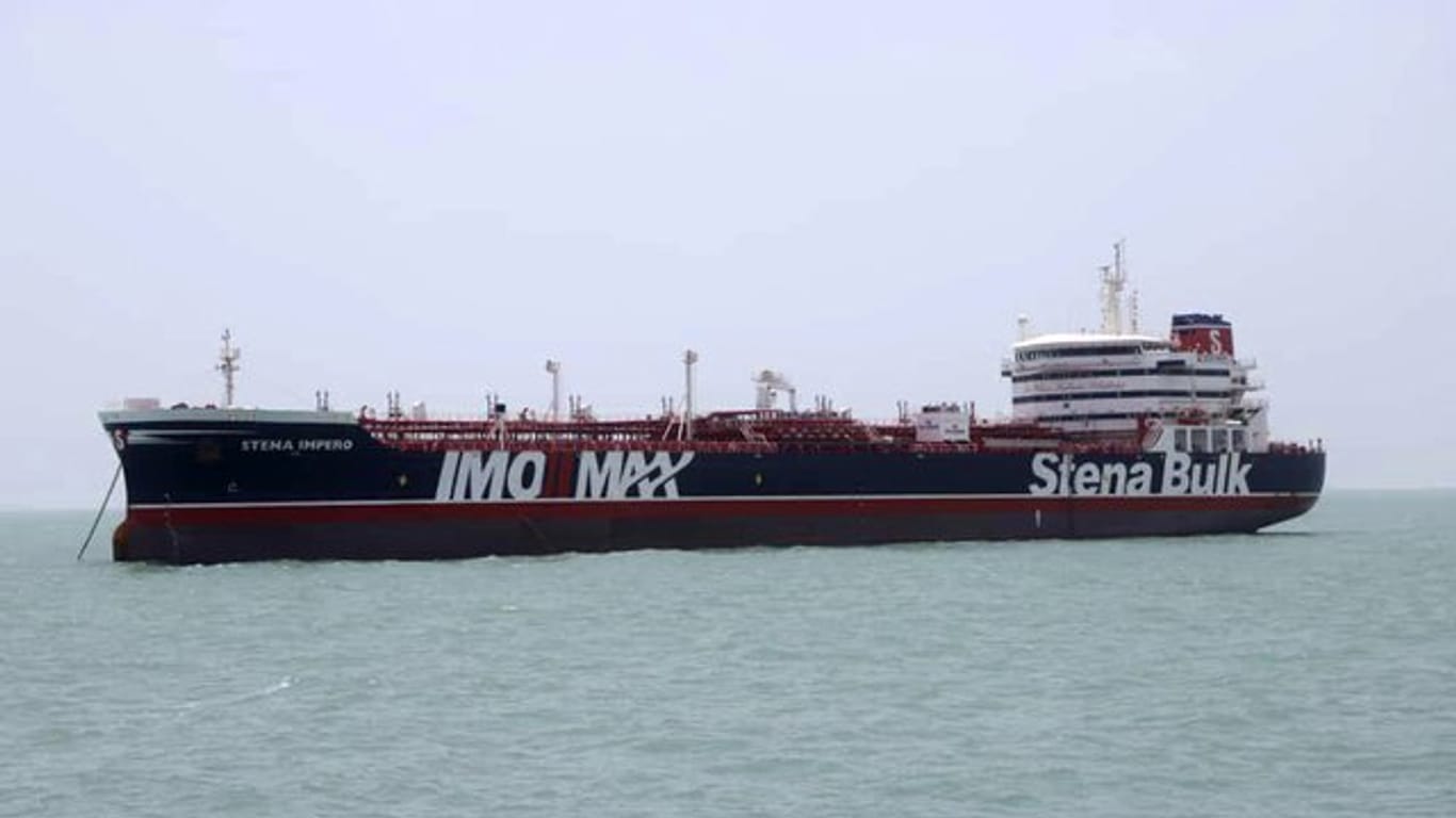 Der britische Öltanker "Stena Impero" liegt im Hafen von Bandar Abbas im Iran.