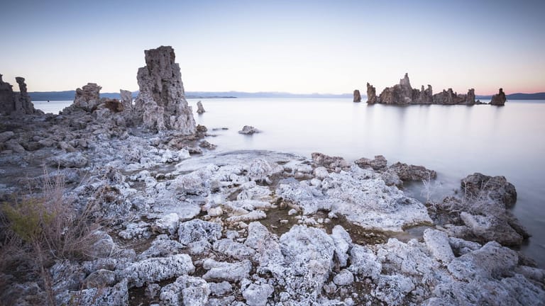 Der Mono Lake in Kalifornien: Forscher sind überrascht, in dem extrem salzigen Wasser Lebewesen zu finden.