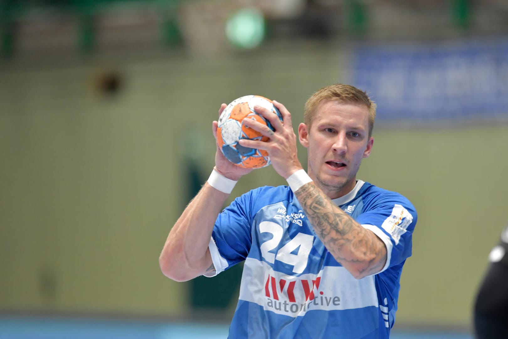 Linus Arnesson beim Spiel gegen den THW Kiel im September: Der Spieler ist vorerst krank.