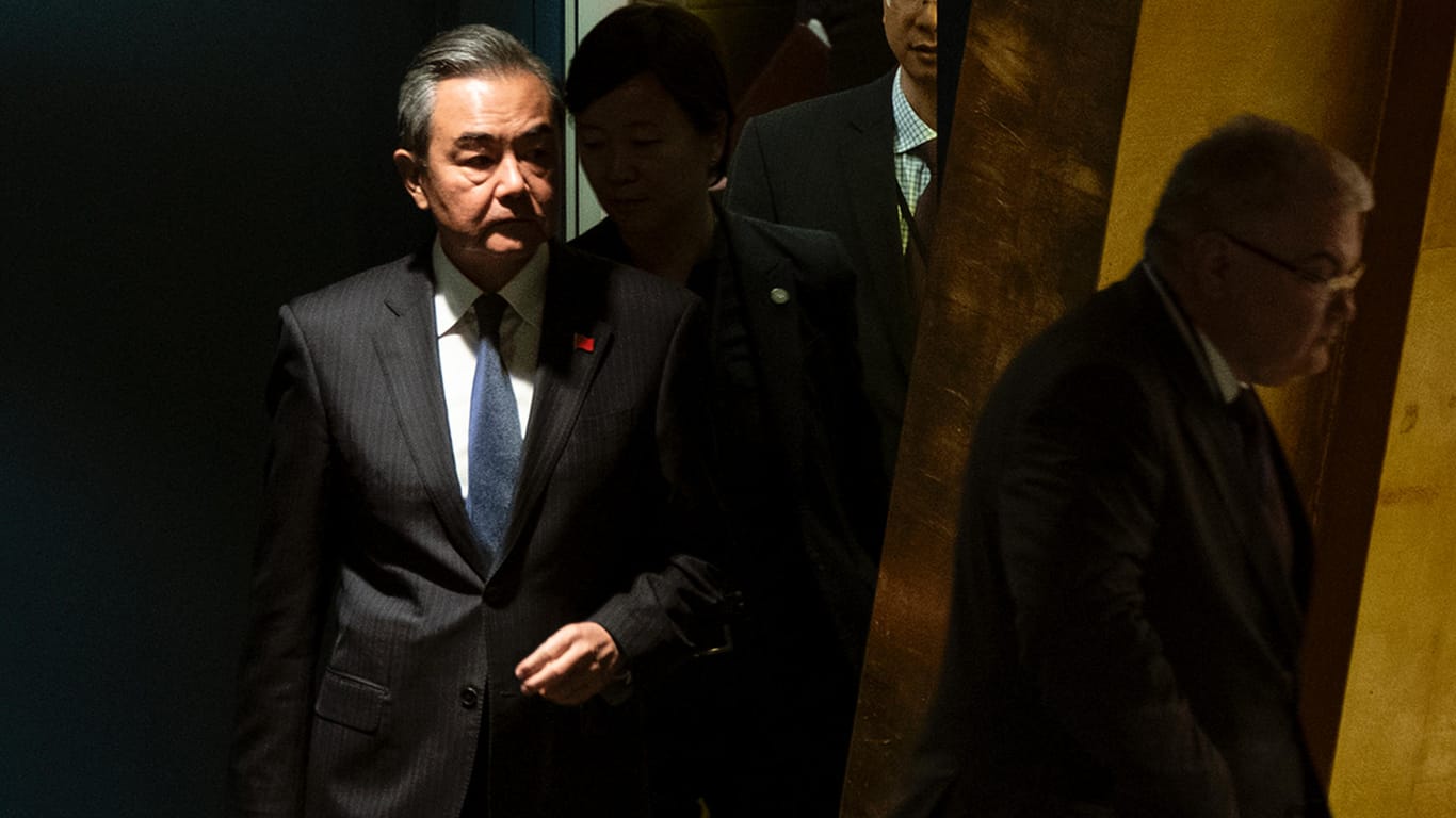 Der chinesische Außenminister Wang Yi bei der UN-Vollversammlung: China hat den USA mit Vergeltung im Handelsstreit gedroht.