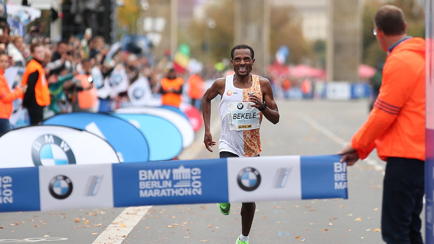 Kenenisa Bekele beim Zieleinlauf: Der Kenianer zeigte eine herausragende Leistung.