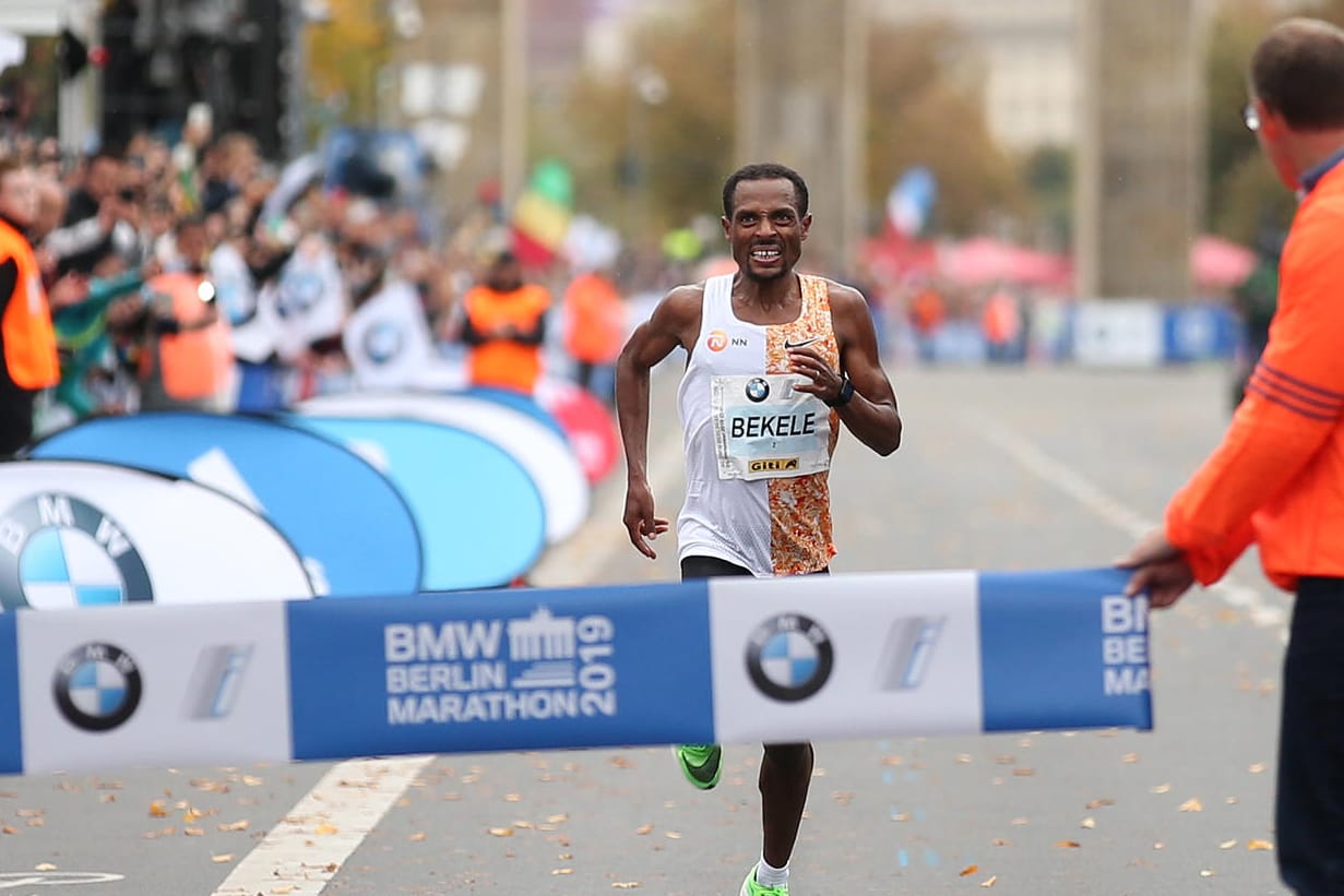 Kenenisa Bekele beim Zieleinlauf: Der Kenianer zeigte eine herausragende Leistung.