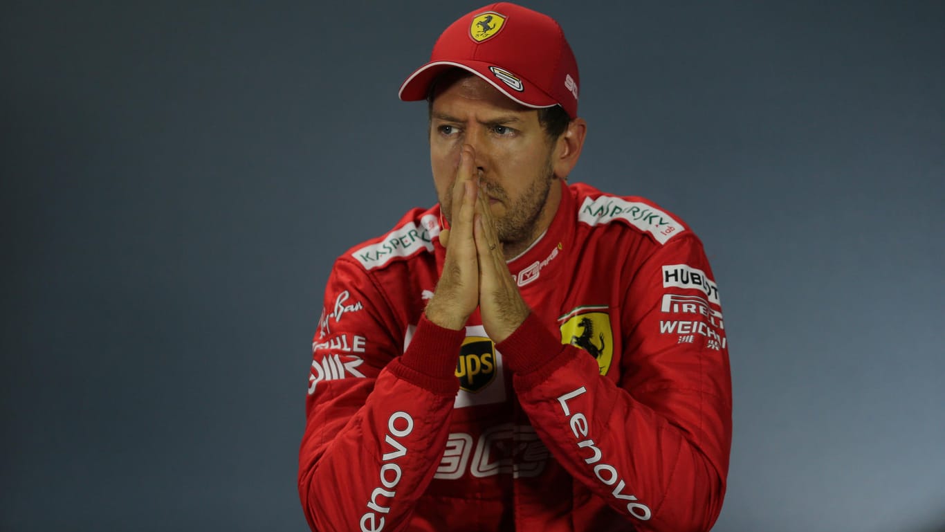 Pech im Rennen: Sebastian Vettel musste seinen Ferrari in Runde 28 abstellen.