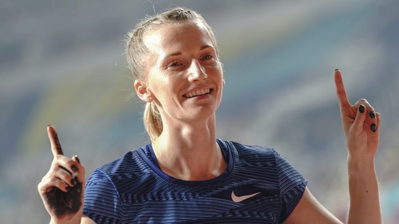 Holte Gold im Stabhochsprung: Anschelika Sidorowa, unter neutraler Flagge startende Athletin aus Russland.
