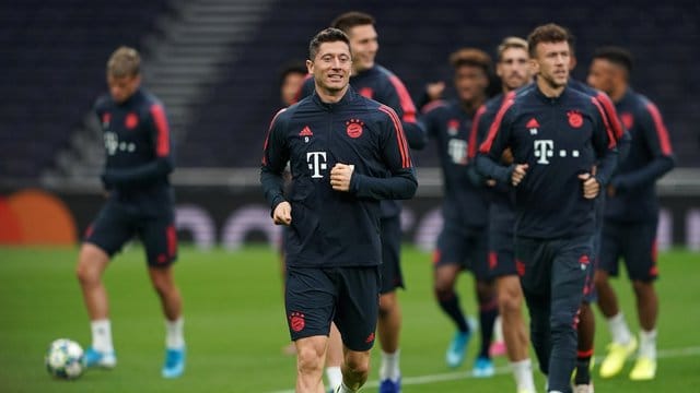 Abschlusstraining der Bayern im Stadion von Tottenham Hotspur.