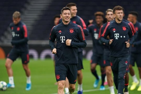 Abschlusstraining der Bayern im Stadion von Tottenham Hotspur.