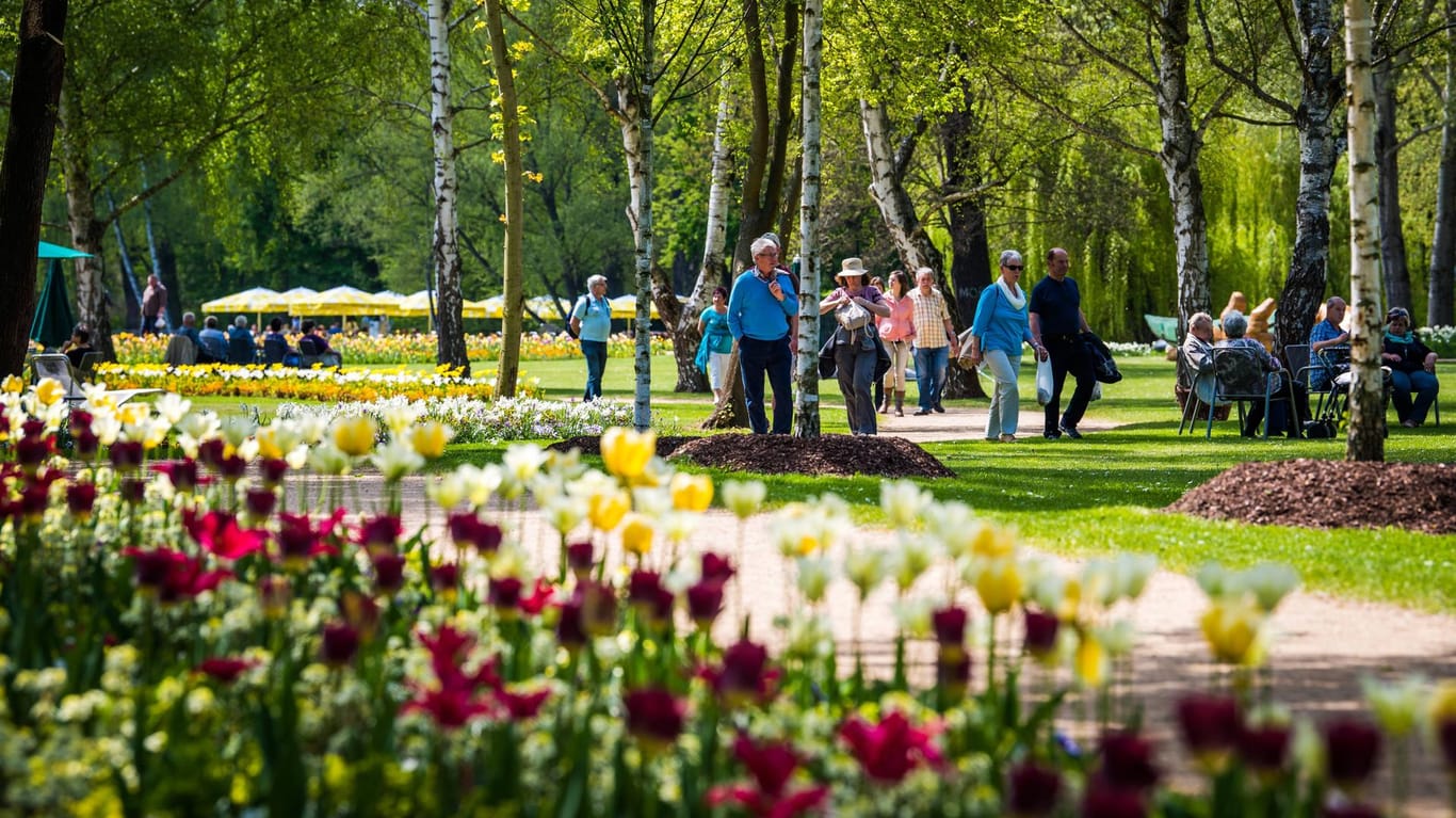 Besucher der Landesgartenschau in Thüringen: In Mainz könnte 2026 ebenfalls eine Laga stattfinden.