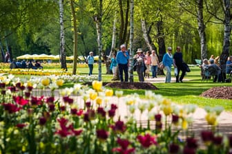 Besucher der Landesgartenschau in Thüringen: In Mainz könnte 2026 ebenfalls eine Laga stattfinden.