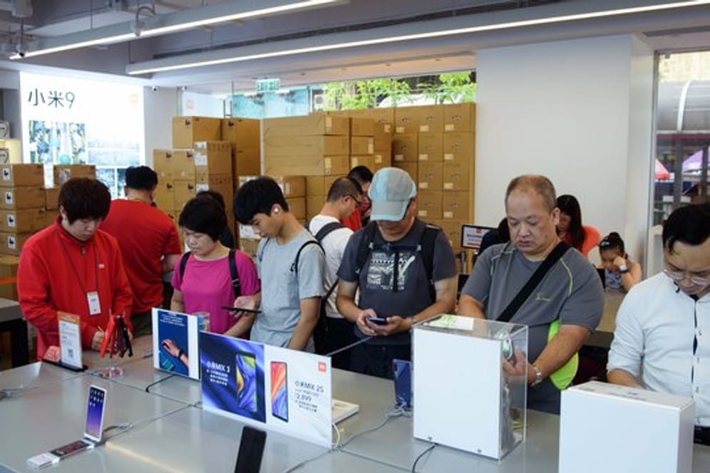 Shop von Xiaomi in Hongkong: Sein neues Smartphone "Redmi Note 8" bringt das Unternehmen mit einem offiziellen Startpreis ab 249 Euro auch in Deutschland in den Handel.
