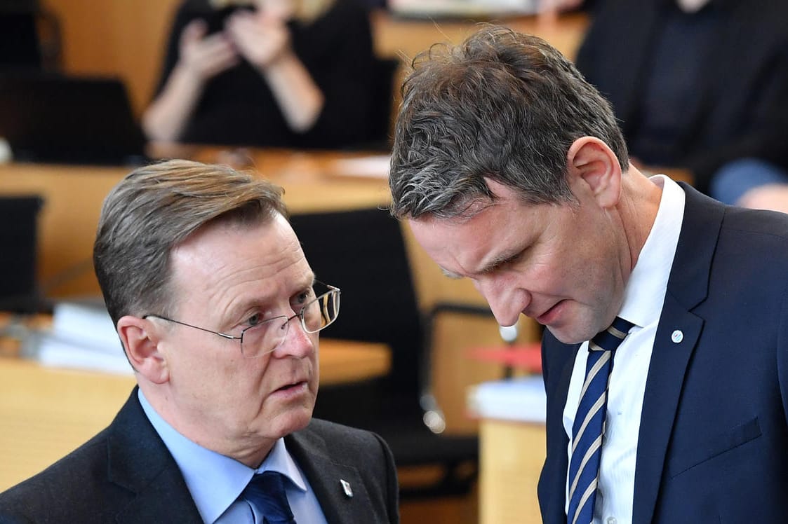 Bodo Ramelow (Links, Die Linke) und Björn Höcke (AfD): Die beiden sind Konkurrenten in Thüringen.