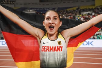 Gesa Felicitas Krause freute sich nach dem Rennen ausgiebig über die Bronzemedaille.