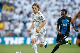 Luka Modric (l) und Real Madrid taten sich schwer gegen den FC Brügge.