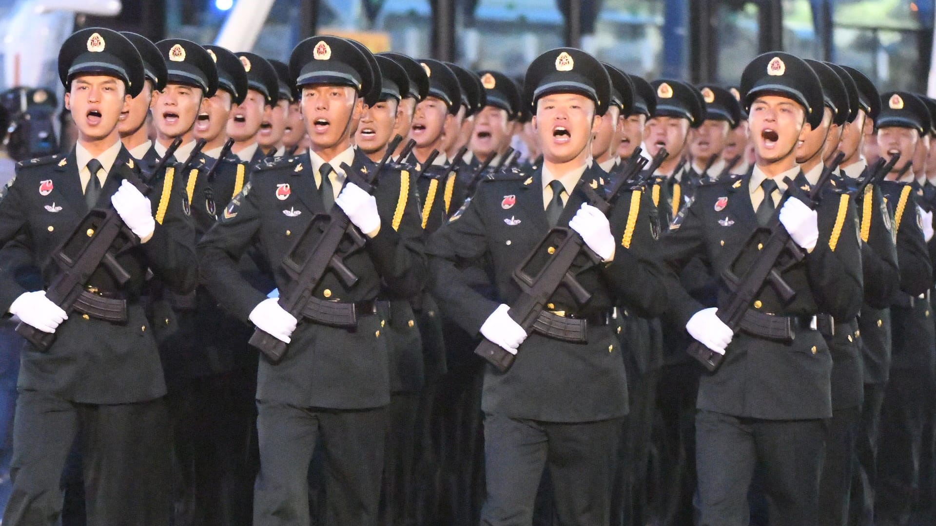 Parade in Peking.