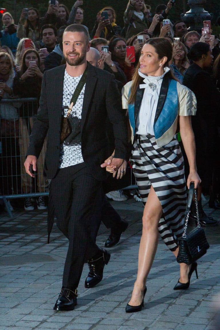 Justin Timberlake und Jessica Biel: Nach dem Vorfall lief das Paar weiter – und konnte auch wieder lächeln.