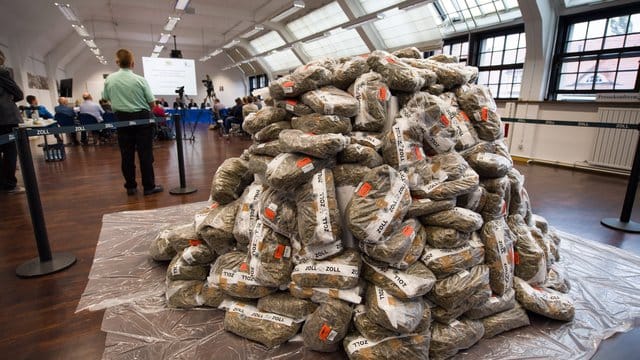 Sichergestelltes Marihuana im Zollfahndungsamt München.