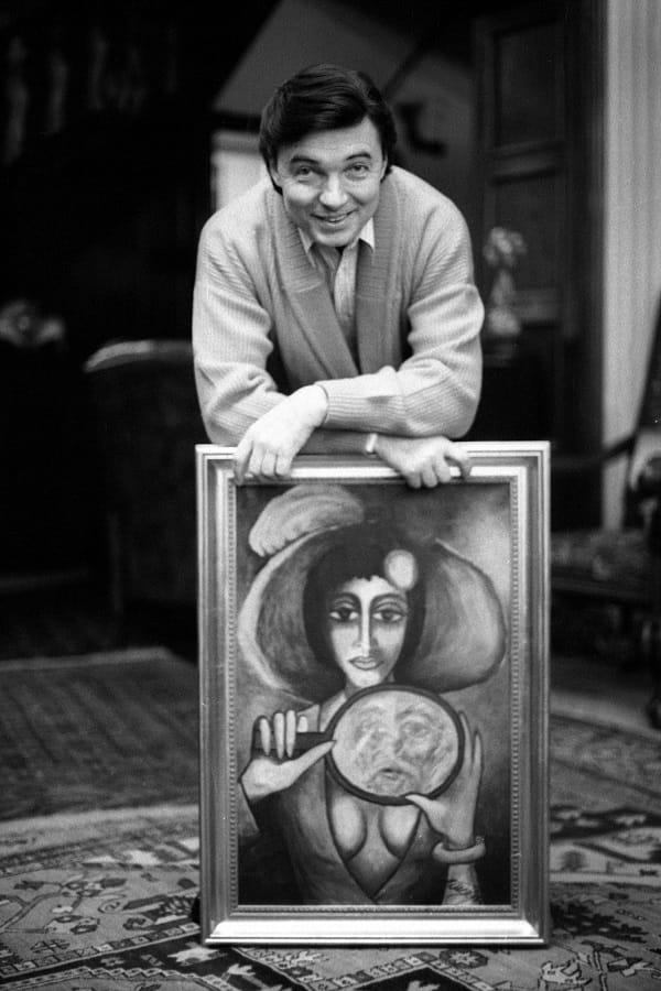 Karel Gott 1987 mit einem seiner Ölbilder