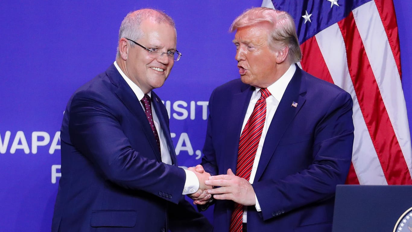 Scott Morrison (l.) und Donald Trump: Der australische Premier und der US-Präsident haben ein umstrittenes Telefonat geführt.