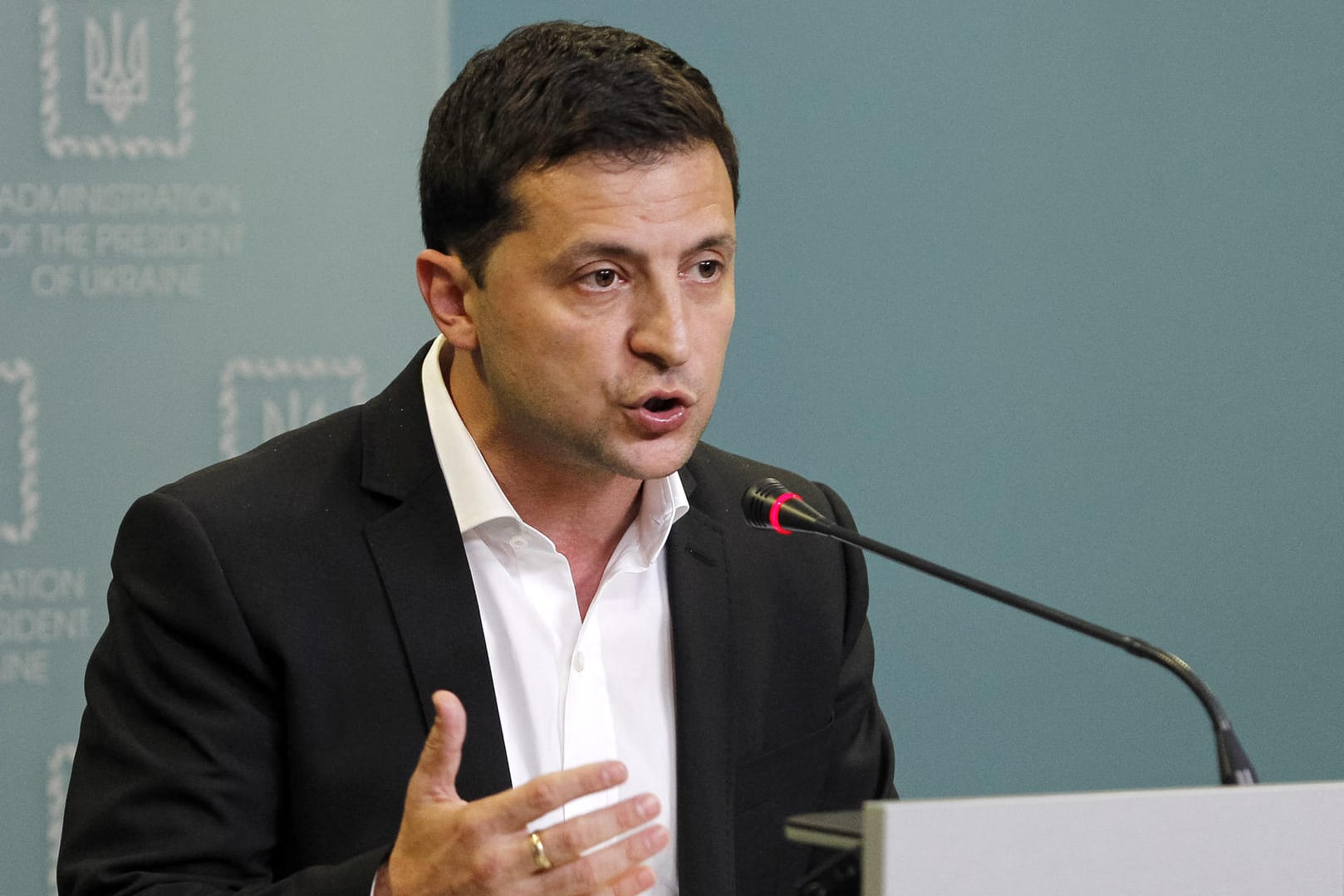 Der ukrainische Präsident Wolodymyr Selenskyj: Er hatte am Dienstag eine Einigung mit den prorussischen Seperatisten erzielen können.