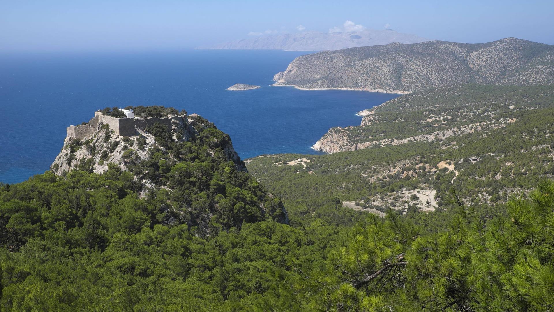 Blick auf die Küste von Rhodos: Das Zentrum des Seebebens lag circa 17 Kilometer von der Insel entfernt. (Archivbild)