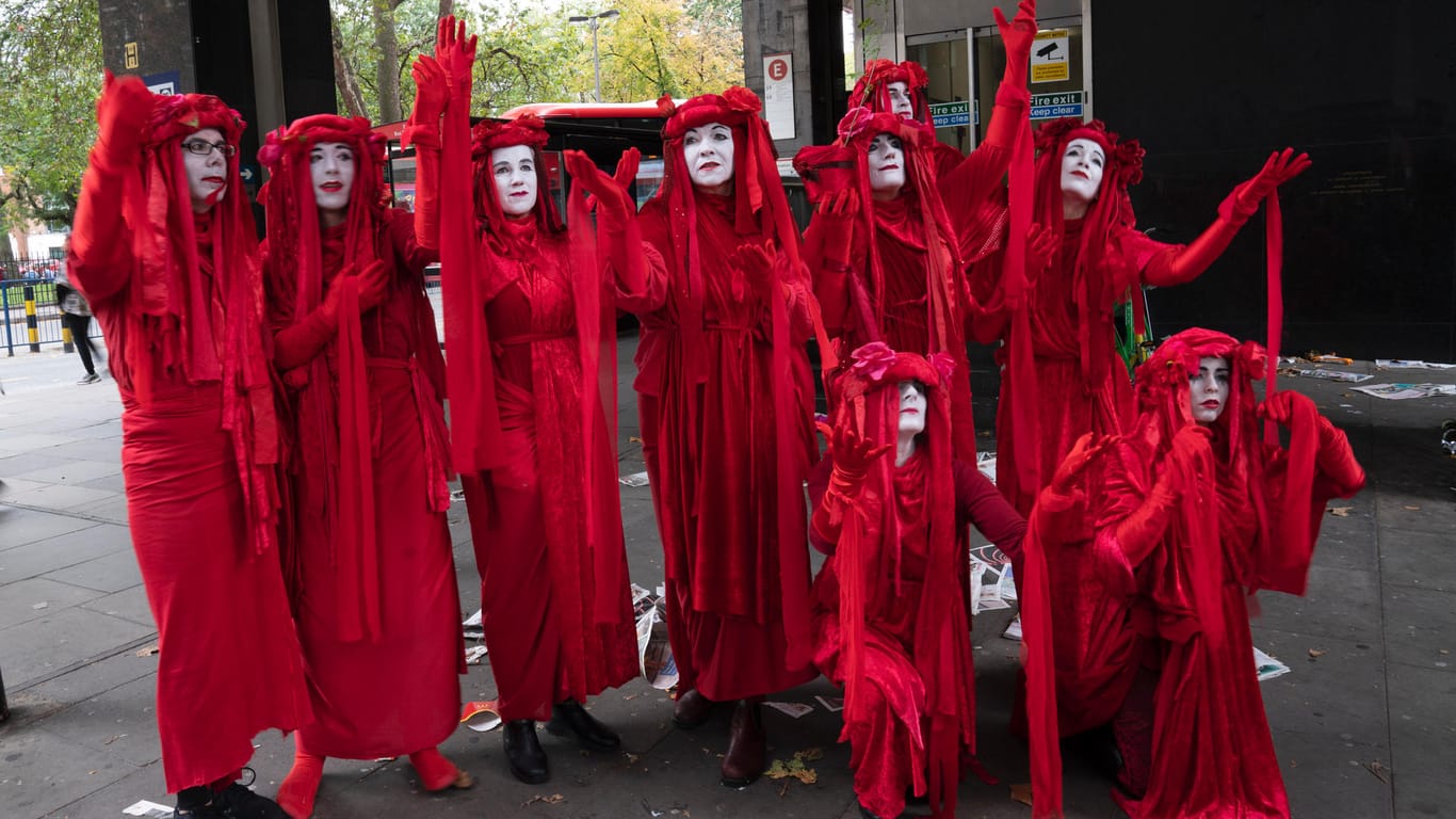 "Extinction Rebellion": Teilnehmer der Organisation protestieren in London.