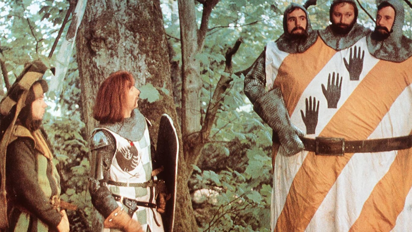 Eine Szene aus dem "Monty Python"-Film "Die Ritter der Kokosnuss".