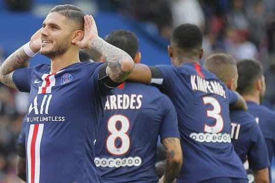 Paris Mauro Icardi (l) lässt sich für sein Tor zum 2:0 feiern.