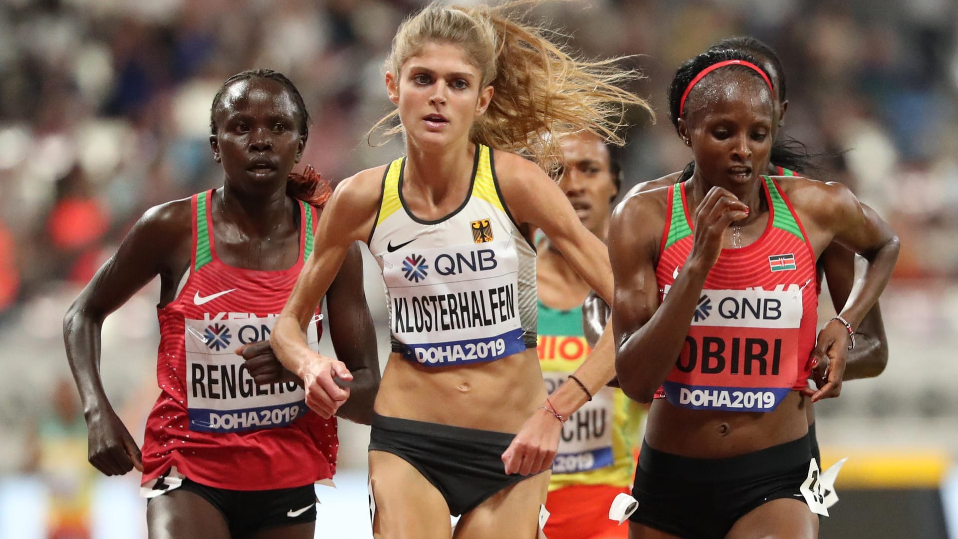 Konstanze Klosterhalfen im 5000-Meter-Lauf bei der Leichtathletik-WM.