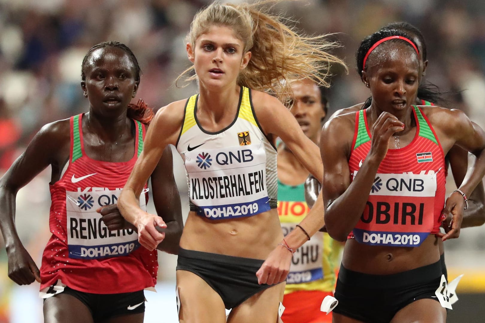 Konstanze Klosterhalfen im 5000-Meter-Lauf bei der Leichtathletik-WM.