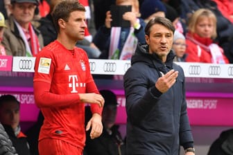 Reservistenrolle: Kovac (r.) wechselt Müller bei der Niederlage gegen Hoffenheim ein.