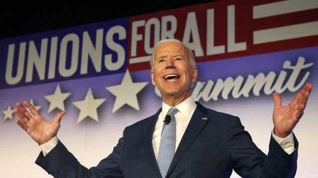 Joe Biden bewirbt sich um die Präsidentschaftskandidatur der Demokraten für die Wahl 2020. Joe Biden bewirbt sich um die Präsidentschaftskandidatur der Demokraten für die Wahl 2020.