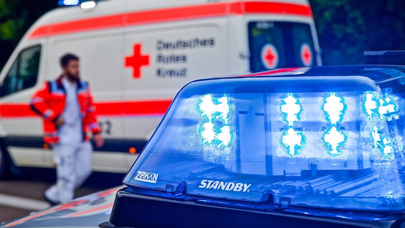 Rettungswagen und Polizei: Bei Wesenberg hat sich eine Frau mit ihrem Auto überschlagen. (Symbolbild)