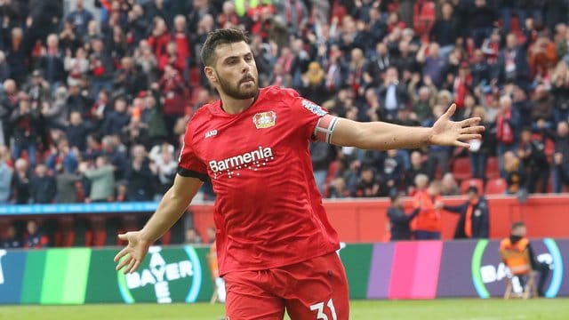 Hat 2019 bislang 25 Scorerpunkte gesammelt: Der Leverkusener Torschütze Kevin Volland jubelt. Hat 2019 bislang 25 Scorerpunkte gesammelt: Der Leverkusener Torschütze Kevin Volland jubelt.