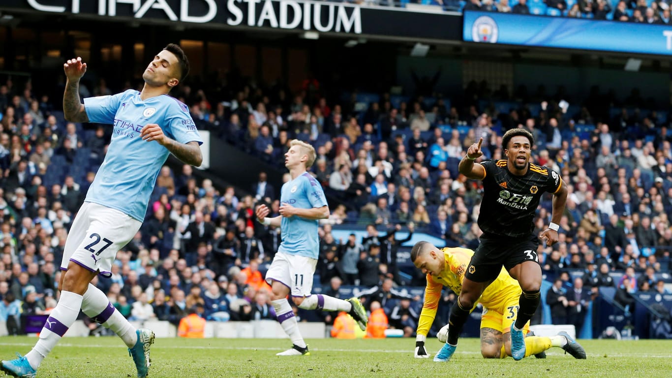 Manchester City gegen Wolverhampton: Adama Traore trifft für die Wolves.