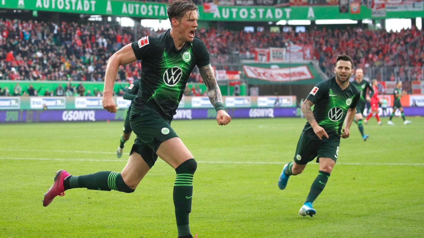 Erneut Matchwinner für Wolfsburg: Wout Weghorst bejubelt seinen Treffer gegen Union.