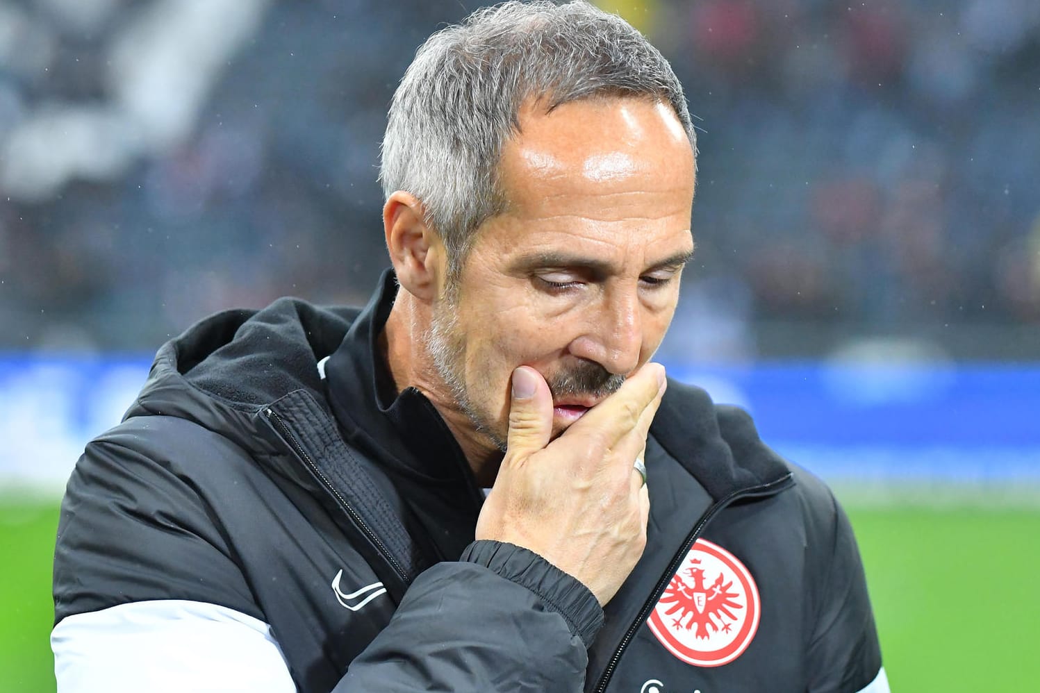 Eintracht Frankfurts Coach Adi Hütter sag ein tolles Spiel seiner Mannschaft gegen Bremen.