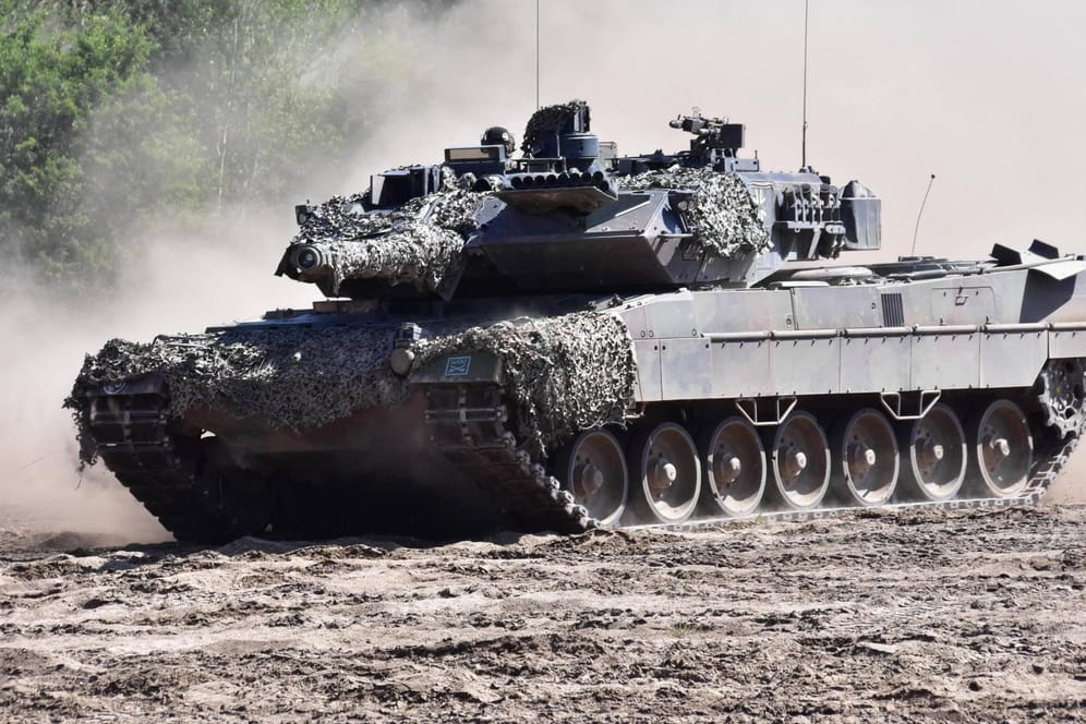 Exportschlager der deutschen Waffenindustrie: Ein Panzer vom Typ Leopard 2 A5. (Symbolfoto)
